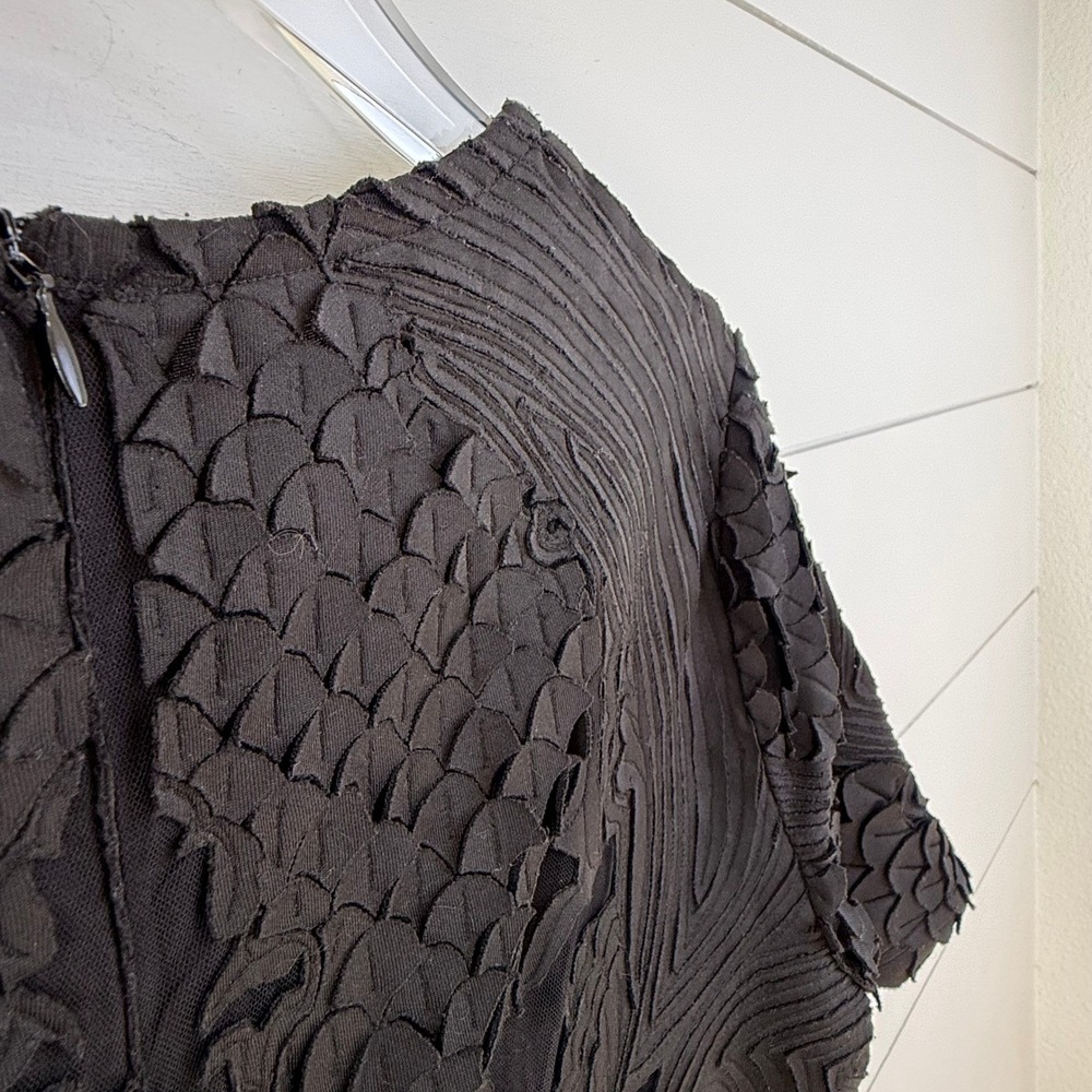Pankaj & Nidhi MILANY Black CUTWORK MIDI Dress WOMEN 6 Anthropologie - Picture 10 of 13